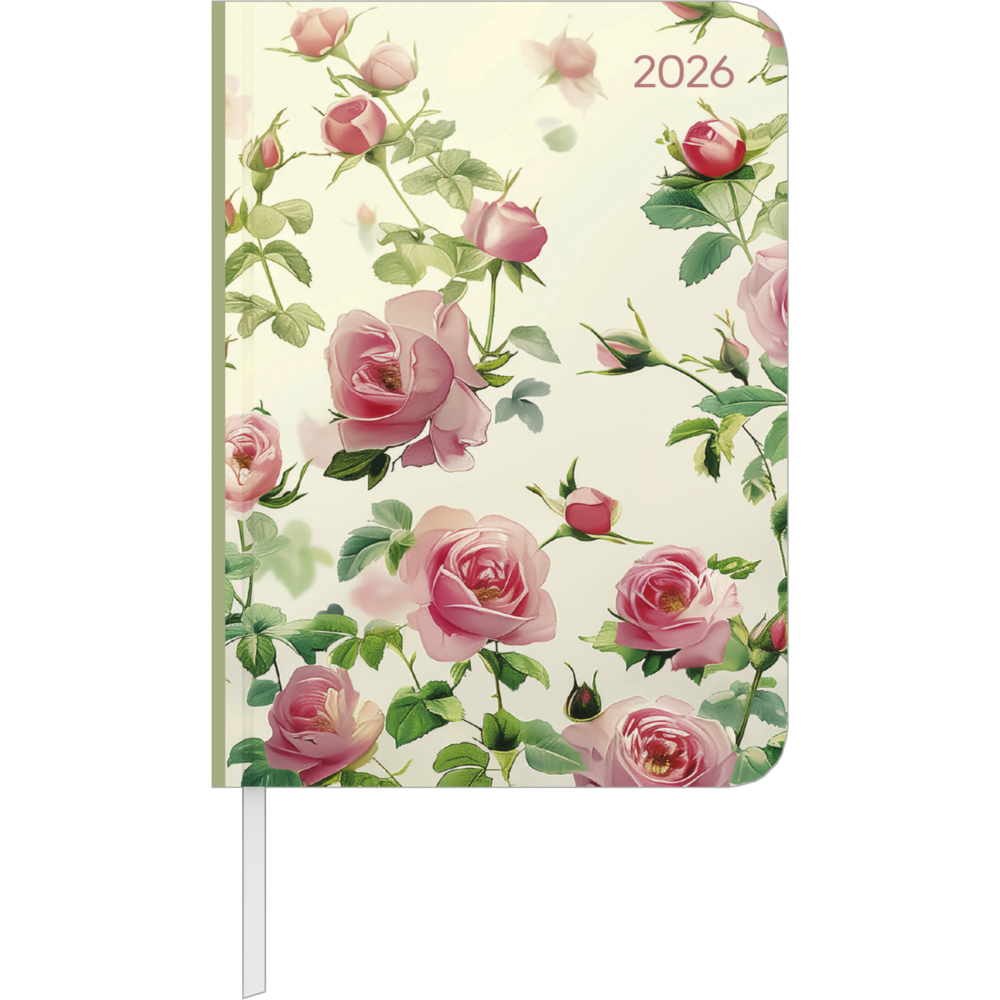 Daily Journal Roses 2026 - Taschen-Kalender A6 - Rose - Day By Day - 352 Seiten - Notiz-Buch - Alpha Edition main product photo