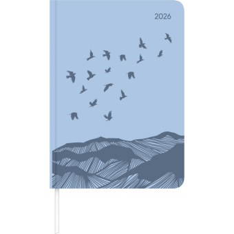 Lady Journal Grande Deluxe Sky 2025 - Taschen-Kalender A5 (15x21 cm) - Tucson Einband - mit Motivprägung - Weekly - 128 Seiten - Alpha Edition
