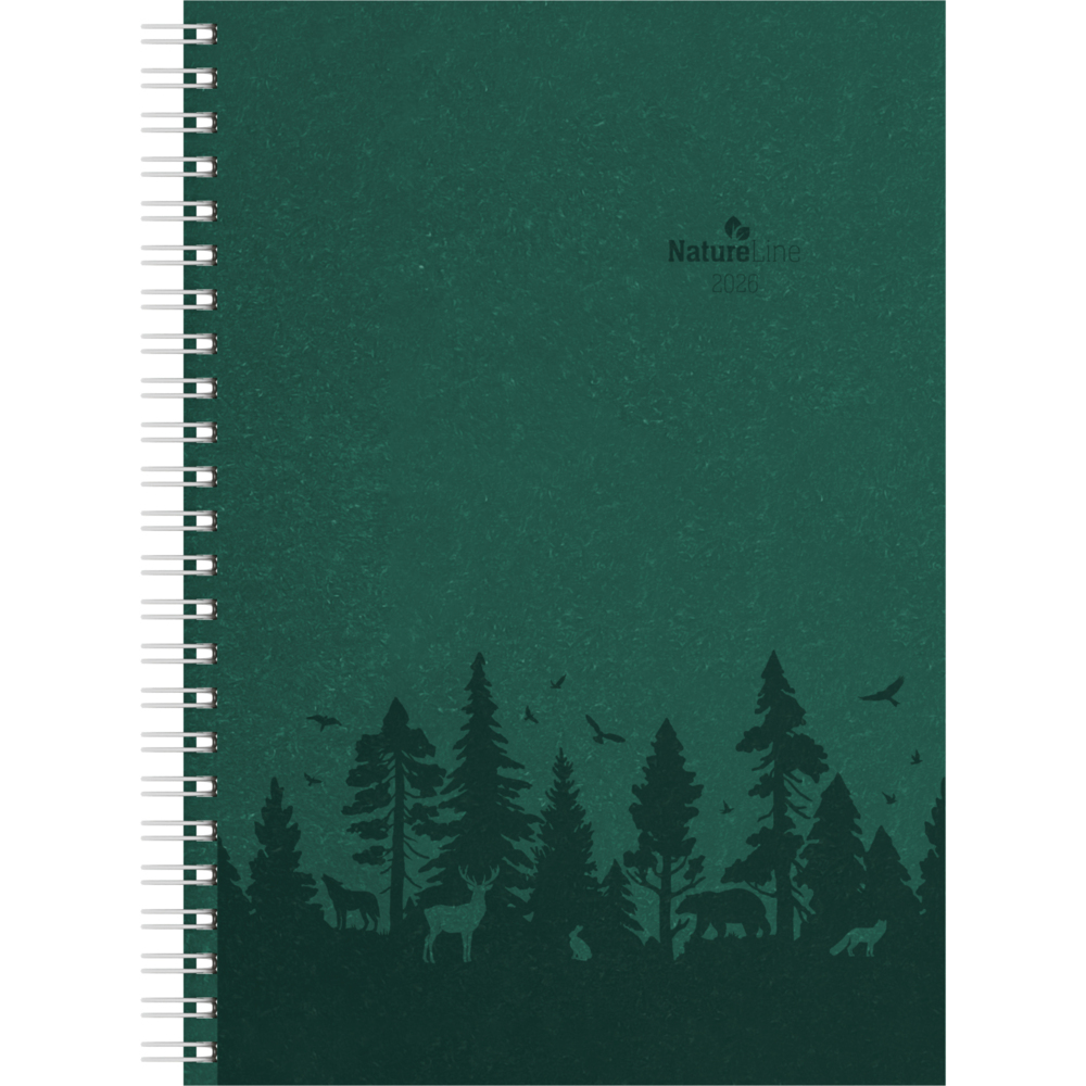 Wochenplaner Nature Line Forest 2026 - Taschen-Kalender A5 - 1 Woche 2 Seiten - Ringbindung - 128 Seiten - Umwelt-Kalender - mit Hardcover - Alpha Edition main product photo