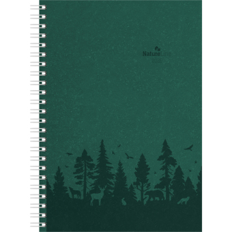 Wochenplaner Nature Line Forest 2026 - Taschen-Kalender A5 - 1 Woche 2 Seiten - Ringbindung - 128 Seiten - Umwelt-Kalender - mit Hardcover - Alpha Edition