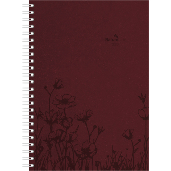 Wochenplaner Nature Line Flower 2026 - Taschen-Kalender A5 - 1 Woche 2 Seiten - Ringbindung - 128 Seiten - Umwelt-Kalender - mit Hardcover - Alpha Edition