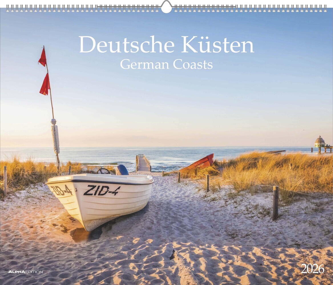 Deutsche Küsten 2026 - Bildkalender XXL 60x50 cm - hochwertiger Wandkalender im Querformat - Landschaftskalender - Wandplaner main product photo