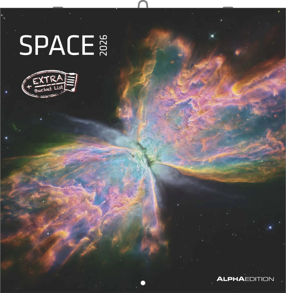 Space 2026 - Broschürenkalender 30x30 cm (30x60 geöffnet) - Kalender mit Platz für Notizen - Weltraum - Bildkalender - Wandplaner - Wandkalender main product photo