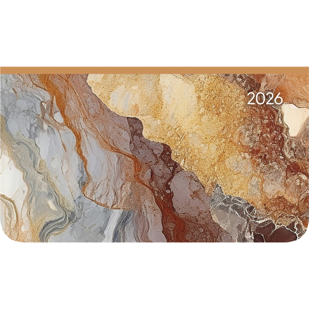Ladytimer Pad Marble 2026 - Taschen-Kalender 15,6x9 cm - Fliesen - Weekly - 128 Seiten - Notiz-Buch - Alpha Edition main product photo