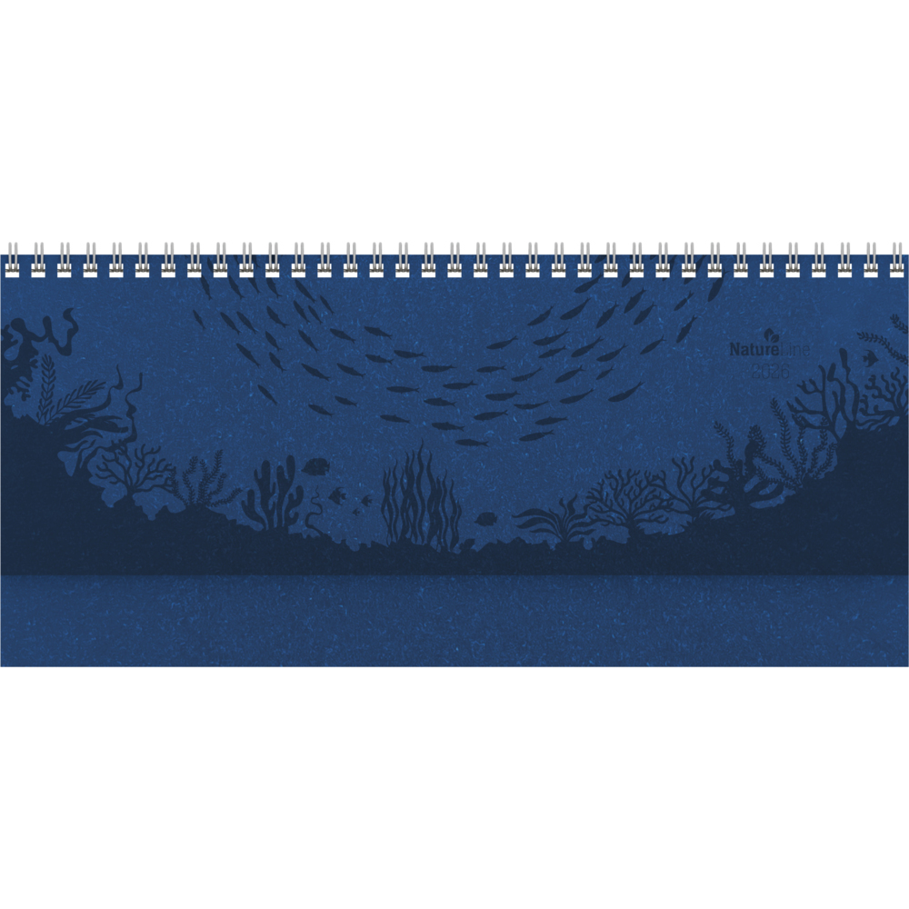 Tisch-Querkalender Nature Line Ocean 2026 - Tisch-Kalender - Büro-Kalender quer 29,7x13,5 cm - 1 Woche 2 Seiten - Umwelt-Kalender - mit Hardcover main product photo