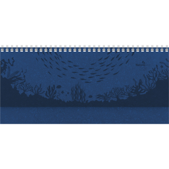 Tisch-Querkalender Nature Line Ocean 2026 - Tisch-Kalender - Büro-Kalender quer 29,7x13,5 cm - 1 Woche 2 Seiten - Umwelt-Kalender - mit Hardcover