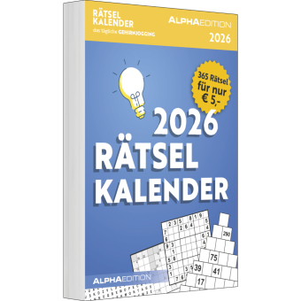 Rätselkalender 2026 Tagesabreißkalender - 11,8x15,9 - Rätselkalender - Knobelkalender - Tischkalender