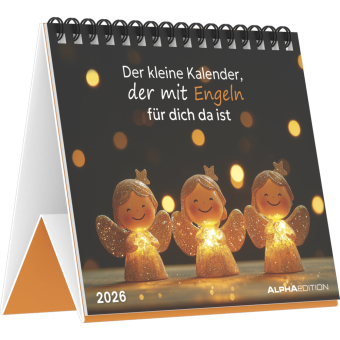 Der kleine Kalender, der mit Engeln für dich da ist - Tischaufstellkalender mit 12 inspirierenden Motiven und Zitaten