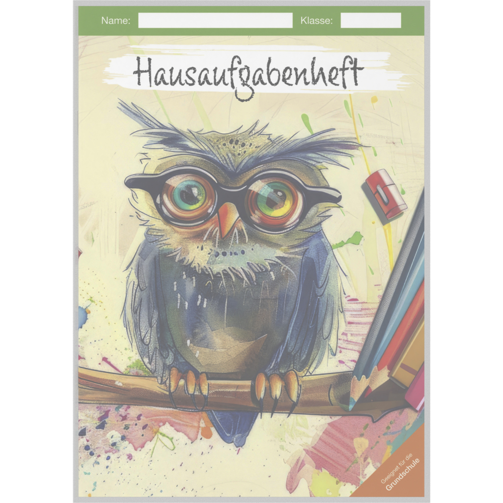 Hausaufgabenheft Grundschule Eule main product photo