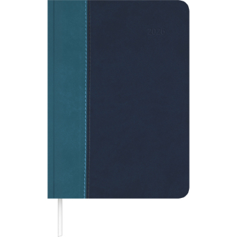 Buchkalender Premium Water türkis-blau 2026 - Büro-Kalender A5 - Cheftimer - 1 Tag 1 Seite - 416 Seiten - Tucson-Einband - Zettler