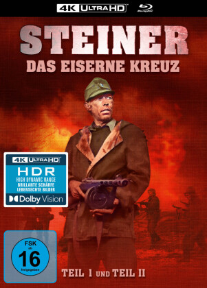 Steiner - Das Eiserne Kreuz - Teil 1+2, 1 4K UHD-Blu-ray + 3 Blu-ray (Limited Edition Mediabook)