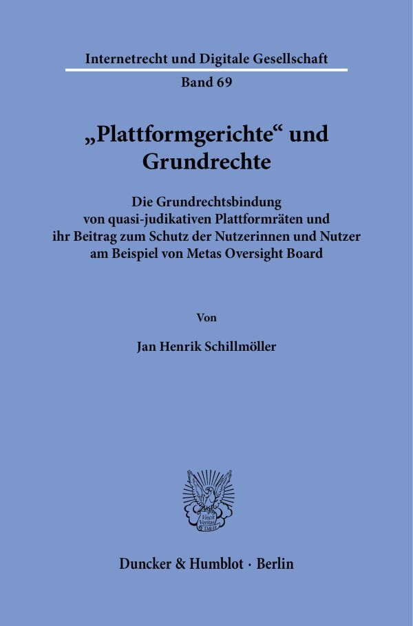 "Plattformgerichte" und Grundrechte main product photo