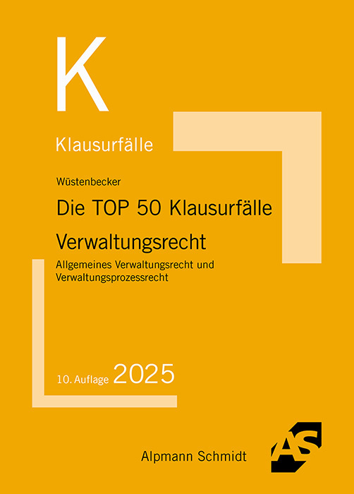 Die TOP 50 Klausurfälle Verwaltungsrecht main product photo