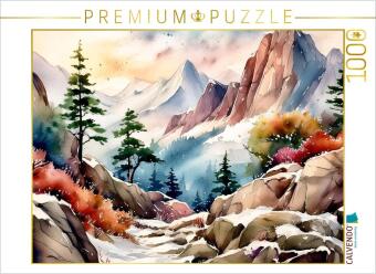 CALVENDO Puzzle Winterliche Berghänge | 1000 Teile Lege-Grö�...