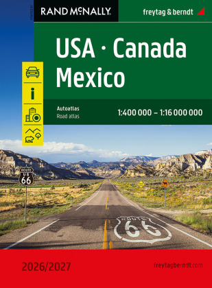 USA - Canada - Mexico, Autoatlas 1:400.000 - 1:16.000.000, freytag & berndt