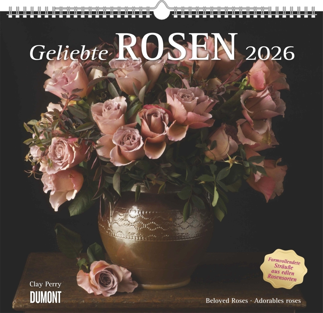 Geliebte Rosen 2026 - DUMONT Wandkalender - mit allen wichtigen Feiertagen - Format 38,0 x 35,5 cm main product photo