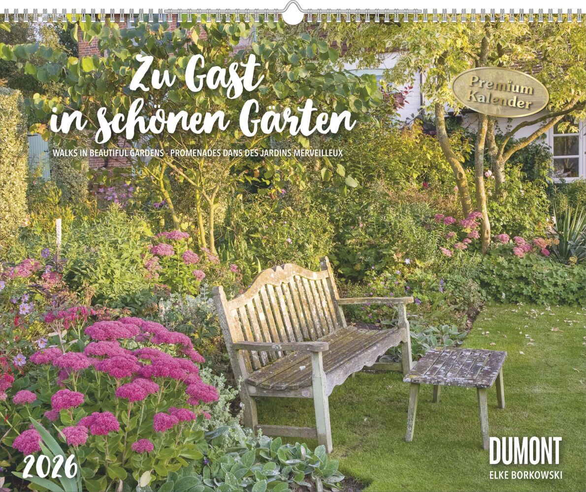 Zu Gast in schönen Gärten 2026 - DUMONT Garten-Kalender - Querformat 52 x 42,5 cm - Spiralbindung main product photo