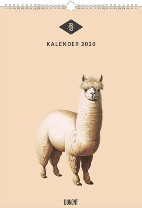 Wandkalender »Menagerie« 2026 - Historische Tier- und -Pflanzen-Zeichnungen modern interpretiert - Von 30x40 - 29,7 x 42 cm - Mit Spiralbindung