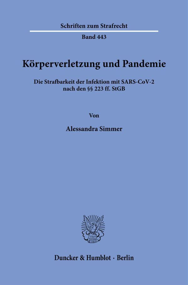 Körperverletzung und Pandemie main product photo