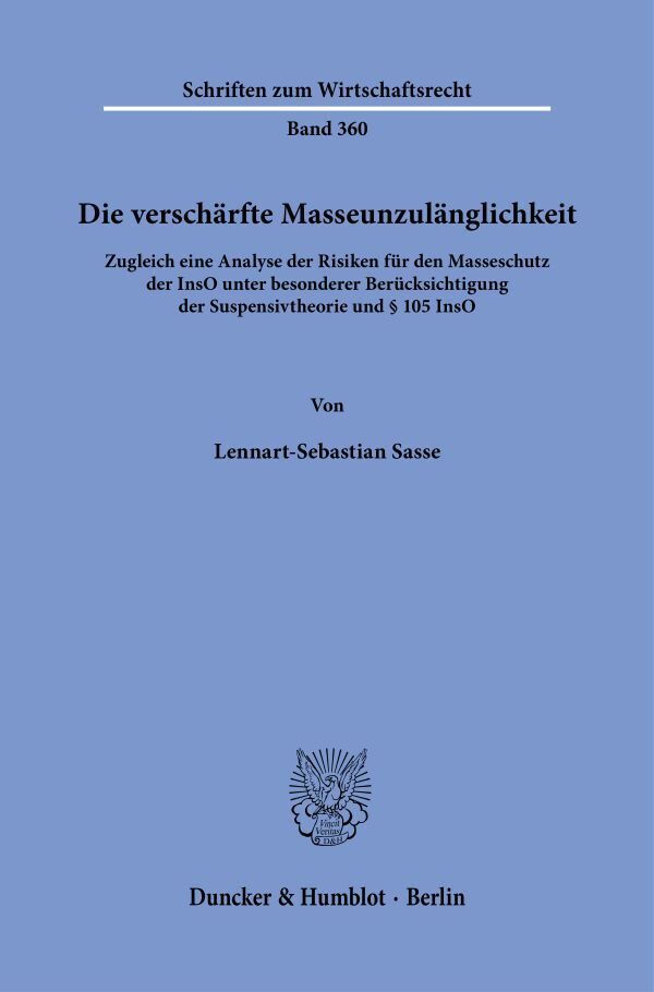 Die verschärfte Masseunzulänglichkeit main product photo