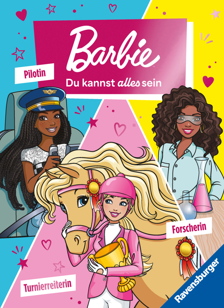 Barbie - Du kannst alles sein! Barbie als Turnierreiterin, Forscherin und Pilotin. Drei Geschichten zum Vorlesen main product photo