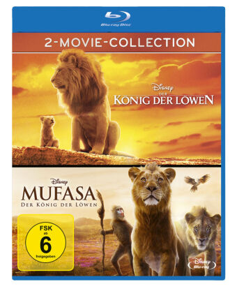 Der König der Löwen + Mufasa (Live Action), 2 Blu-ray