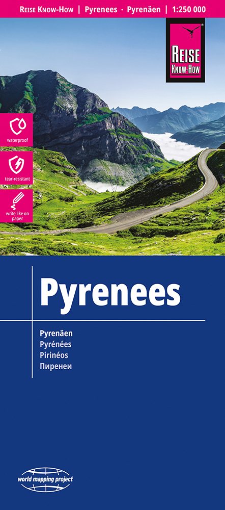 Reise Know-How Landkarte Pyrenäen / Pyrenees (1:250.000) main product photo