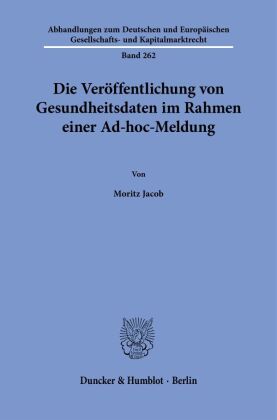 Die Veröffentlichung von Gesundheitsdaten im Rahmen einer Ad-hoc-Meldung