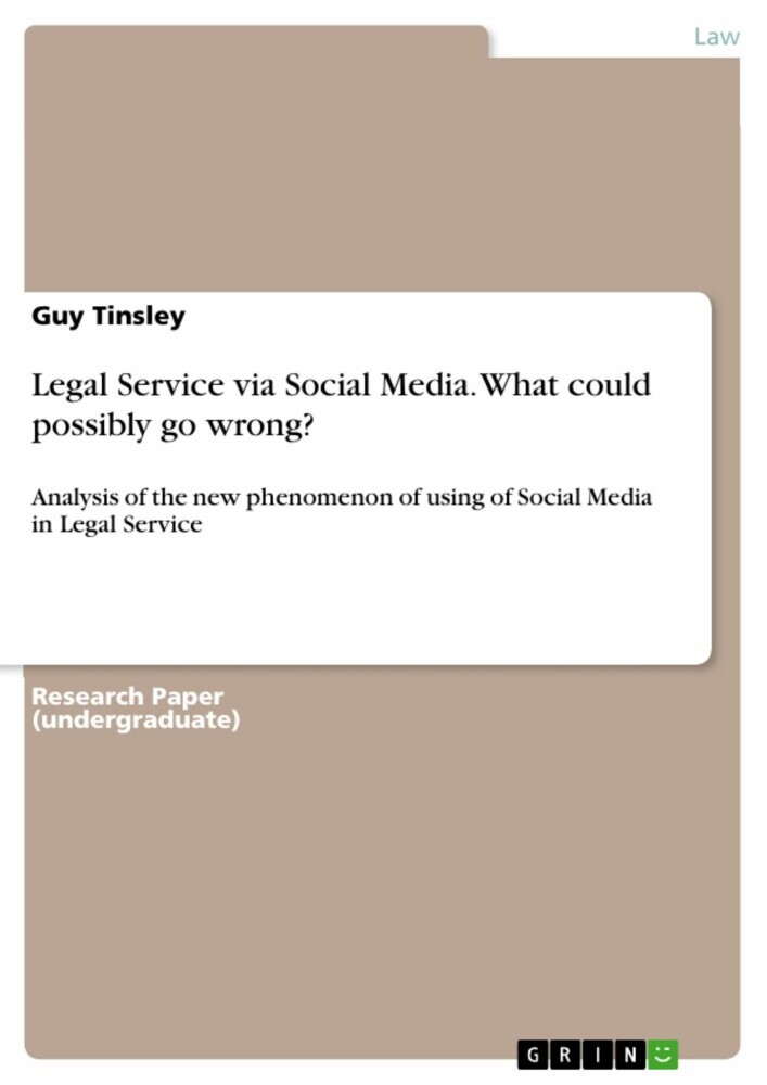 Legal Service via Social Media. What could possibly go wrong? main product photo