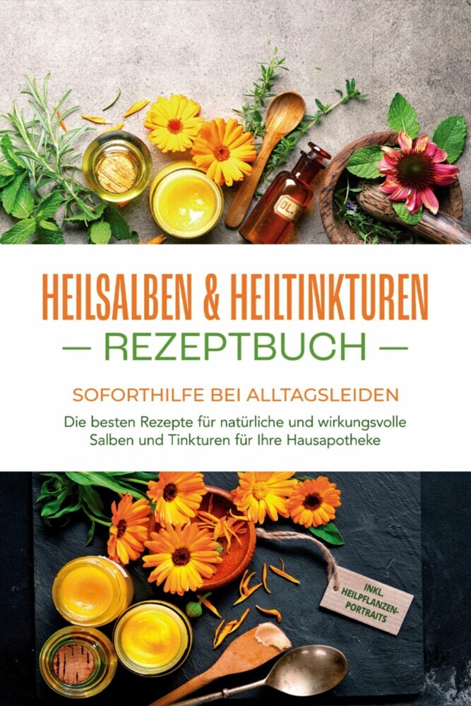 Heilsalben & Heiltinkturen Rezeptbuch - Soforthilfe bei Alltagsleiden: Die besten Rezepte für natürliche und wirkungsvolle Salben und Tinkturen für Ihre Hausapotheke - inkl. Heilpflanzenportraits main product photo