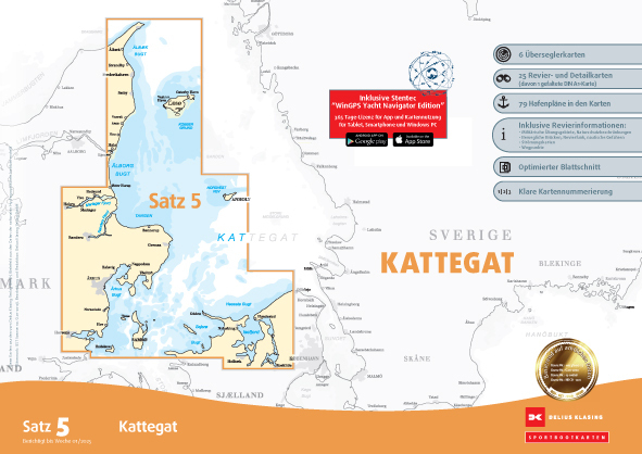 Sportbootkarten Satz 5: Kattegat (Ausgabe 2025) main product photo