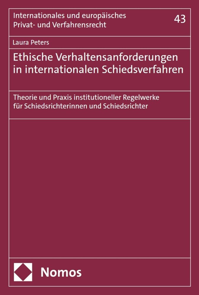 Ethische Verhaltensanforderungen in internationalen Schiedsverfahren main product photo