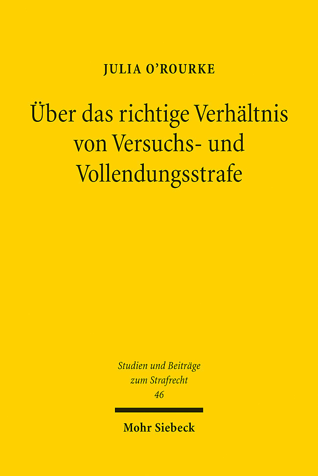 Über das richtige Verhältnis von Versuchs- und Vollendungsstrafe main product photo