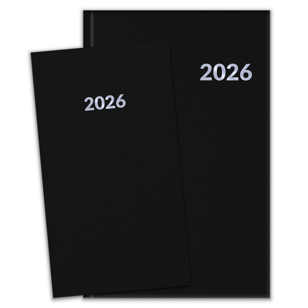 Buchkalender-Set: Buchkalender & Wochenplaner 2026 schwarz main product photo
