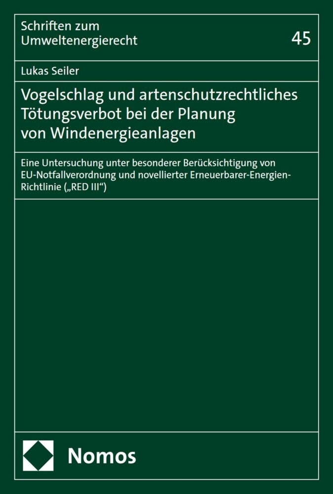 Vogelschlag und artenschutzrechtliches Tötungsverbot bei der Planung von Windenergieanlagen main product photo