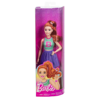 Barbie Fashionista Puppe im Jersey-Oberteil und Faltenrock