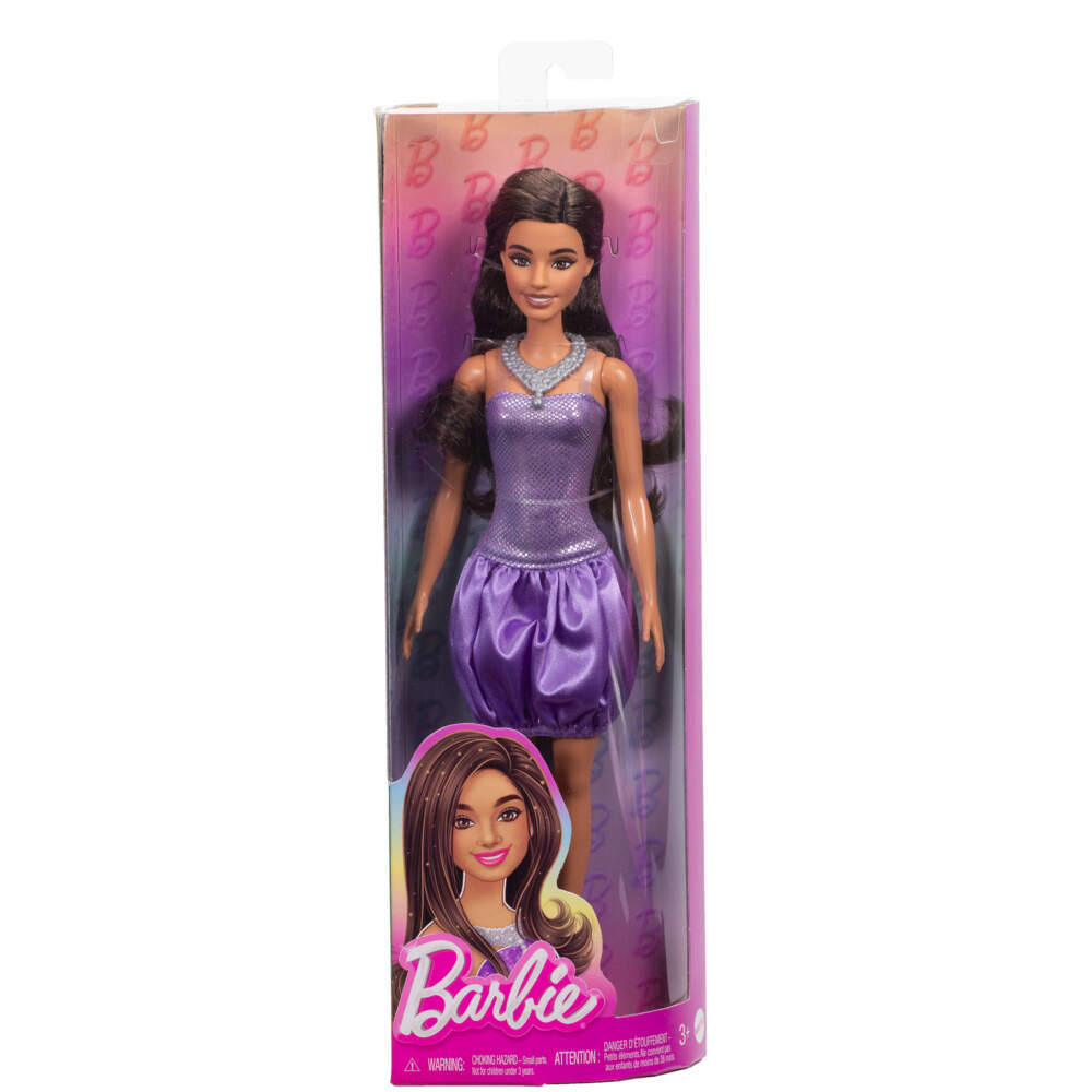 Barbie Fashionista Puppe im Paillettenkleid mit Satinrock main product photo