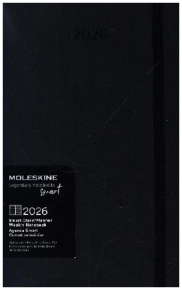 Moleskine Smart Kalender 2026 für das Smart Writing System, Schwarz