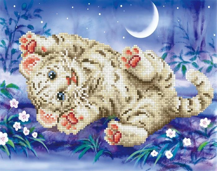 DIAMOND DOTZ - Diamond Painting Baby Tiger main product photo