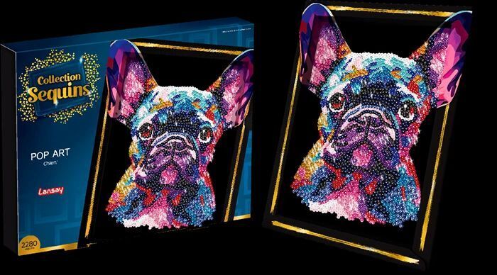 COLLECTION SEQUINS - Paillettenkunst PopArt Hund main product photo