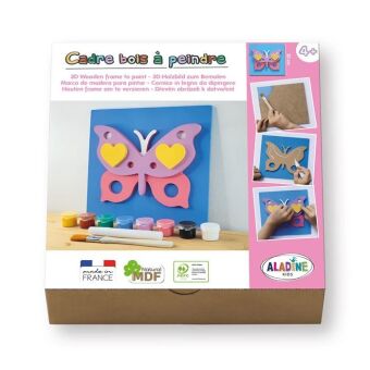 ALADINE - 3D-Holzbild zum Bemalen Schmetterling
