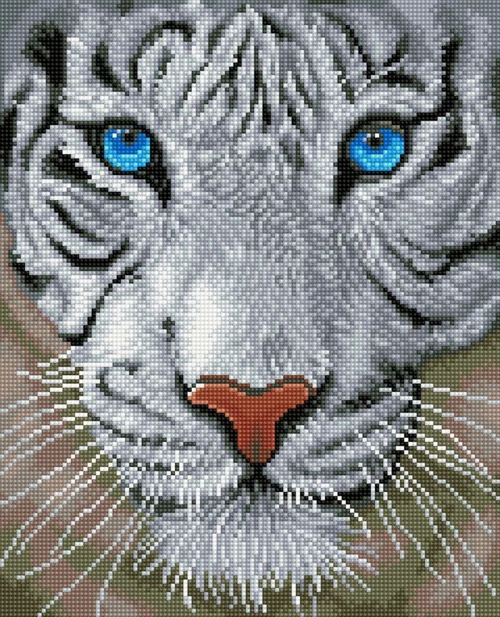 DIAMOND DOTZ - Diamond Painting Weisser Tiger main product photo
