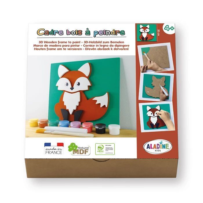 ALADINE - 3D-Holzbild zum Bemalen Fuchs main product photo