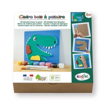ALADINE - 3D-Holzbild zum Bemalen Dinosaurier