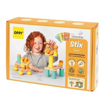 OPPI TOYS - Stix Konstruktionsspielzeug 60-teilig