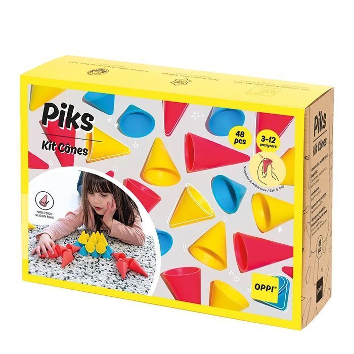 OPPI TOYS - Piks Stapelspielzeug Kegelset 48-teilig main product photo