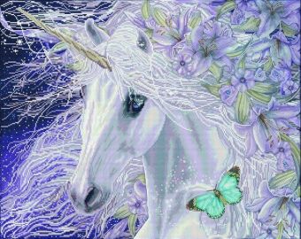 DIAMOND DOTZ - Diamond Painting Einhorn Lilien