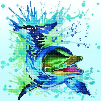 DIAMOND DOTZ - Diamond Painting Delfin Flipper