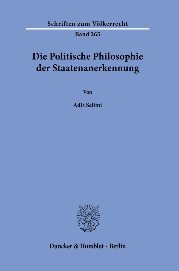 Die Politische Philosophie der Staatenanerkennung main product photo