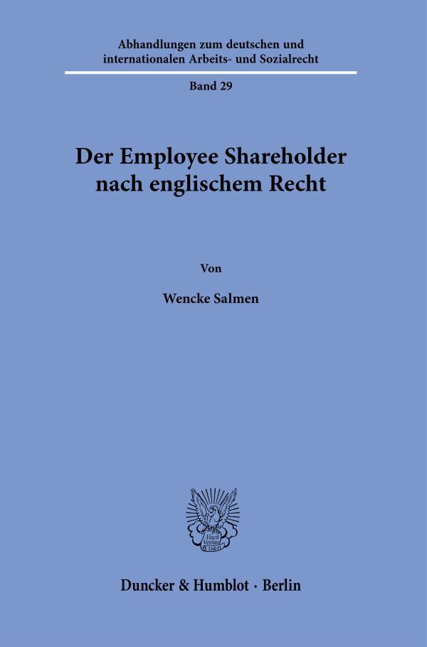 Der Employee Shareholder nach englischem Recht main product photo